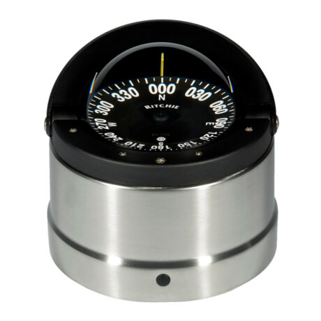 Ritchie Navigation DNP-200-WM - Navigator Binnacle Mount Wheelmark Compass (Binnacle Mount, Silver, Flat Card, Black Dial 4-1/2")