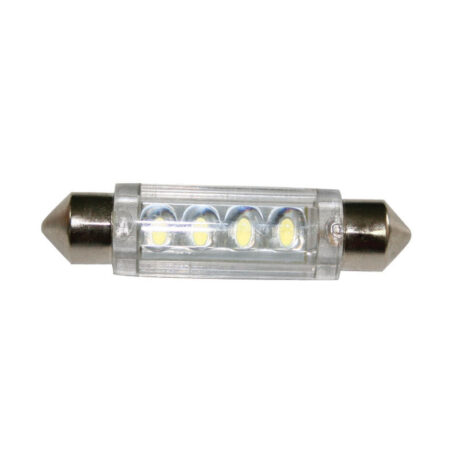 Lalizas Bulb 12V, LED, T11, SV8.5-8, Cool White, 4 LEDs, 11x41mm