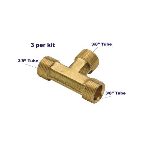 Dometic Fitting, Connector 3/8T-3/8NPT, Brass (3-Pack)