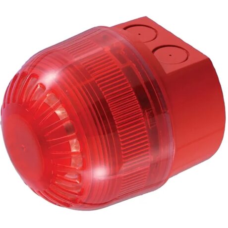 Klaxon Sonos Sounder/Beacon (LED), Red Lens, Red Deep Base