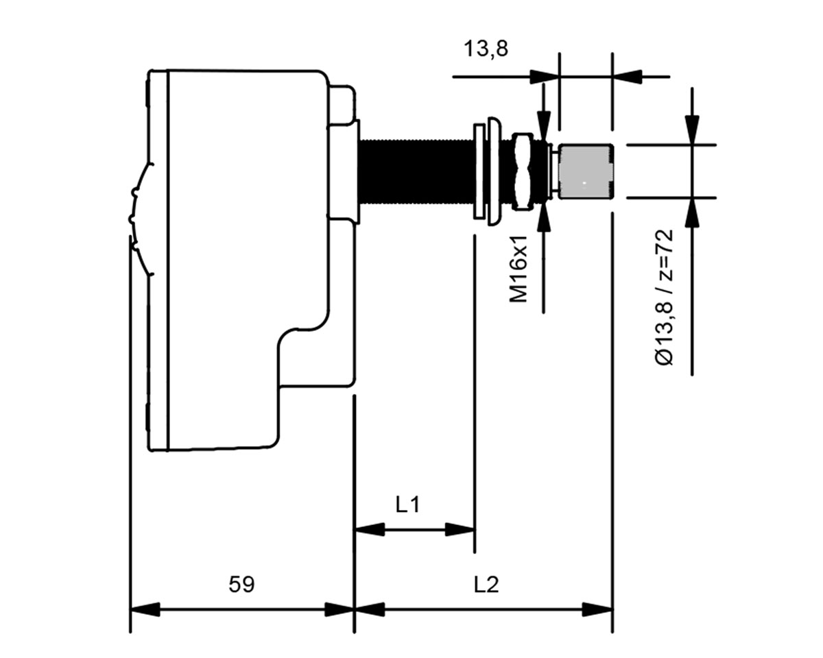 Roca W12 Wiper Motor, 24V, Shaft 68mm/2.68" (White) - Image 2